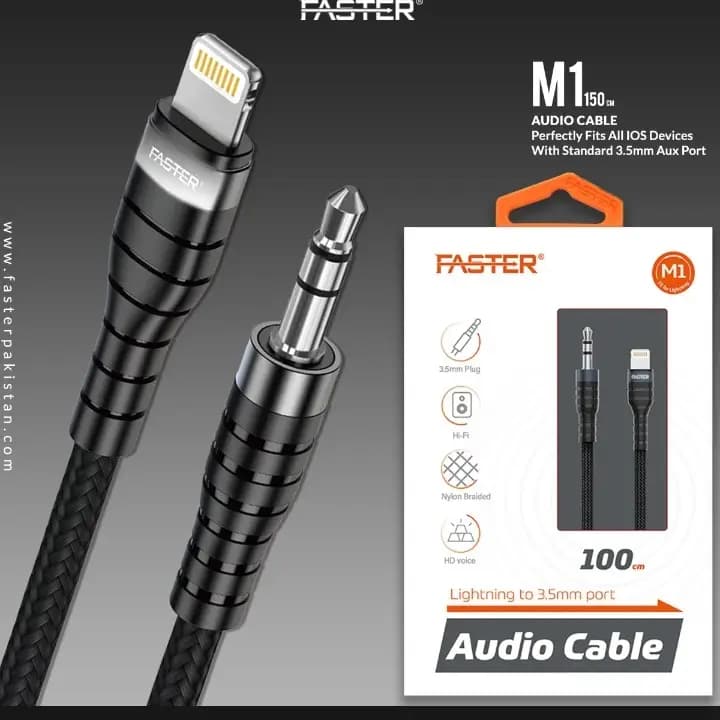 Lightning to Aux Cable.