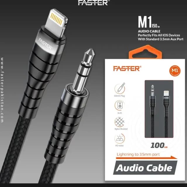 Lightning to Aux Cable.