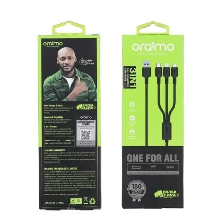 Oraimo 3-in-1 Data cable