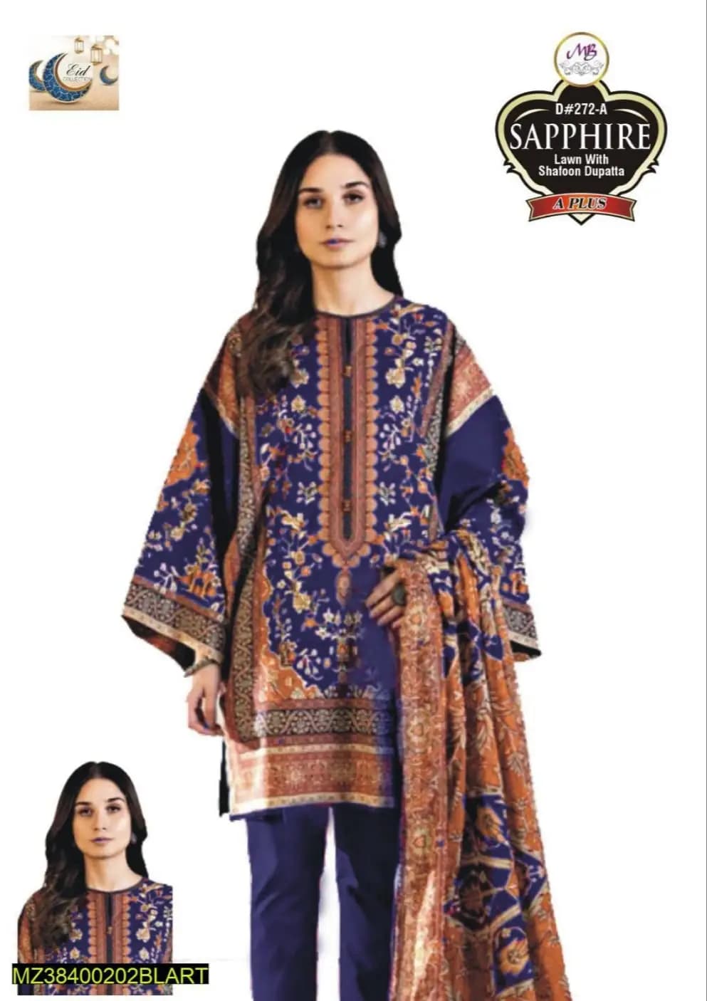 3 pc Lawn Unstiched Suit